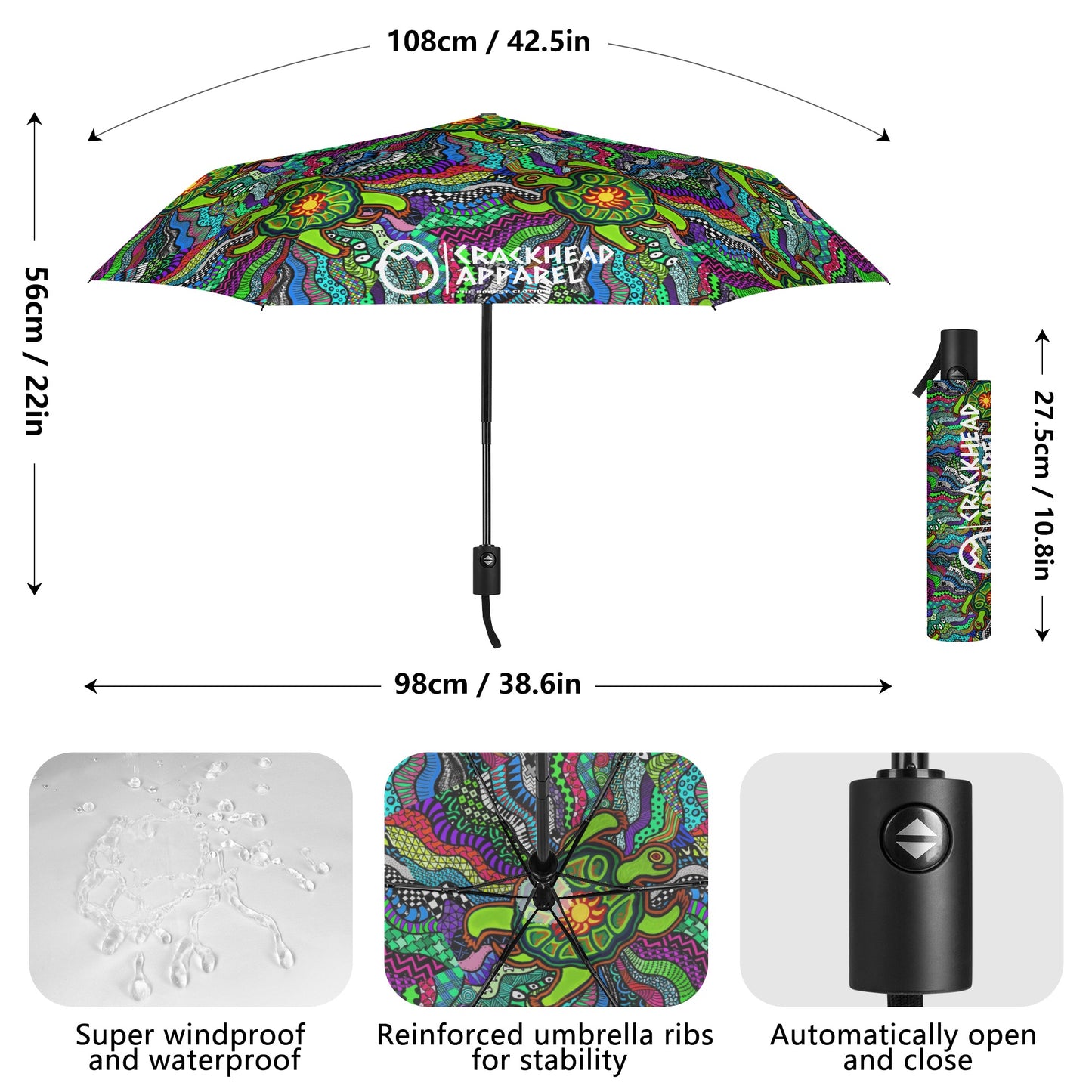 Lightweight Turtlez Umbrella