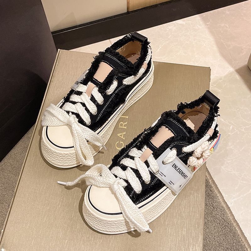 Thick-soled Canvas Shoes Women