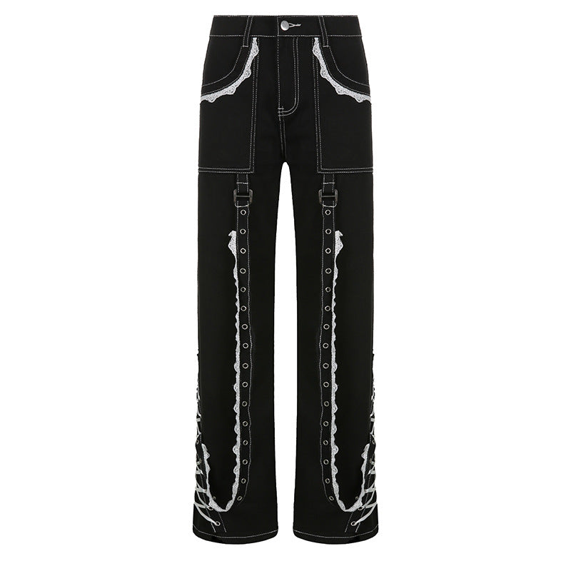 Street Hipsters Low Waist Wide Jeans