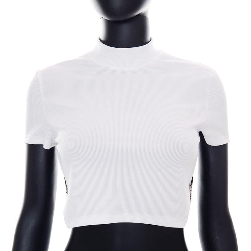 Hot Girl Short-sleeved Crop Top