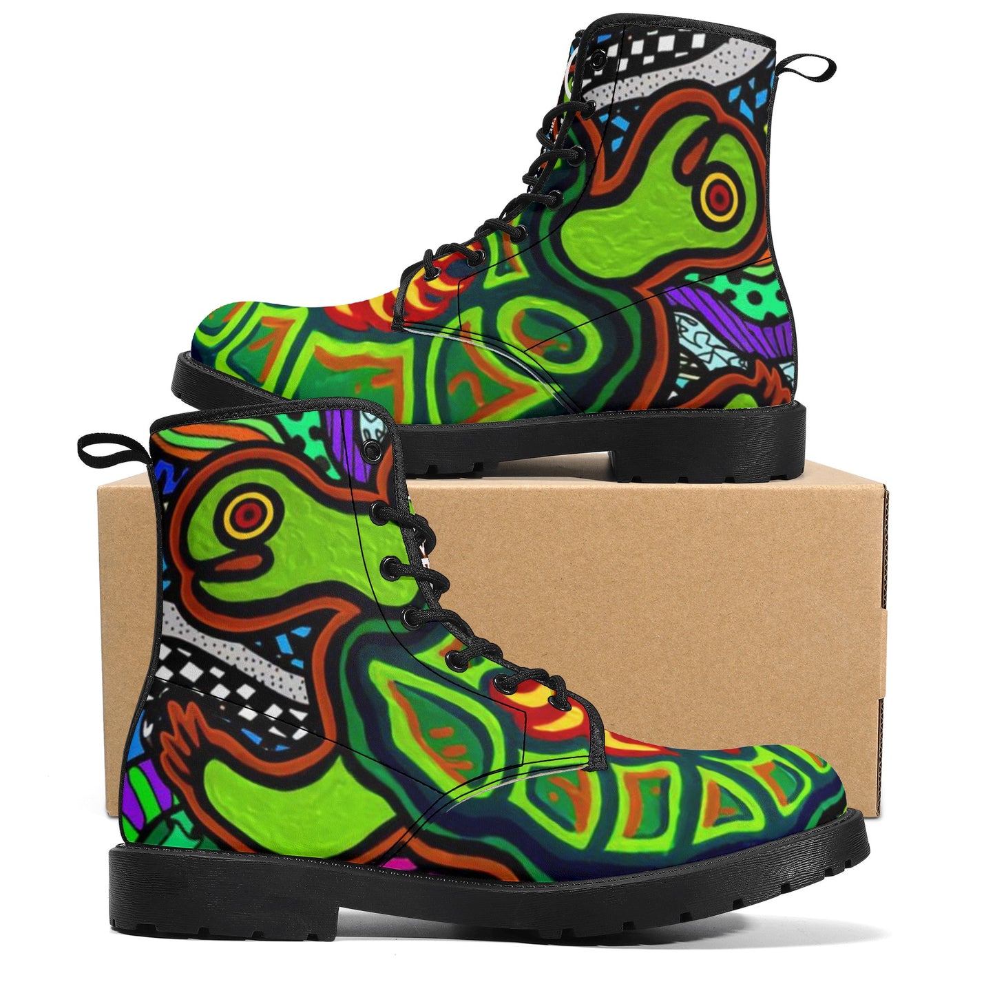 Women's Turtlez Crackhead Leather Boots - Crackhead Apparel