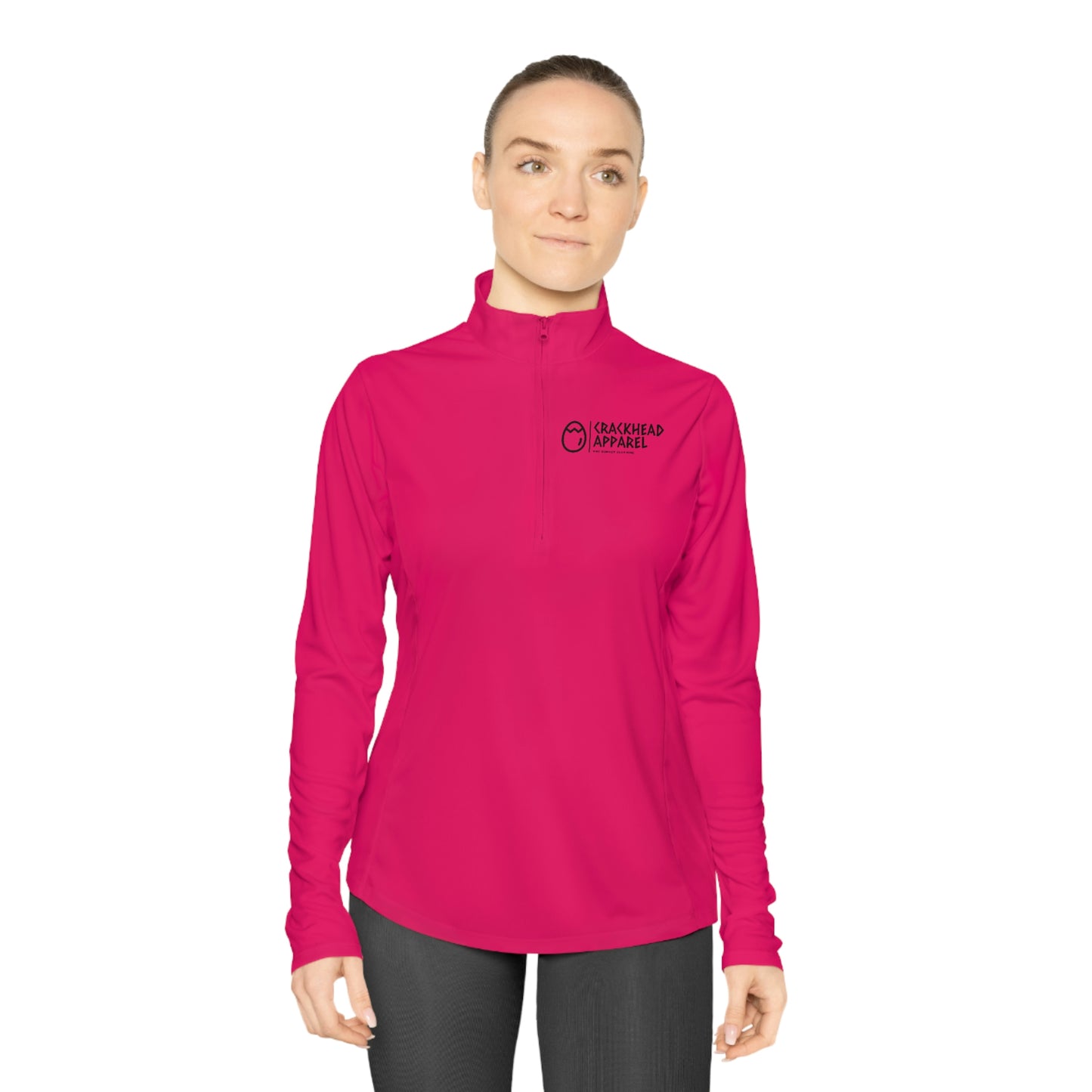 Ladies Crackhead Apparel Quarter-Zip Pullover - Crackhead Apparel