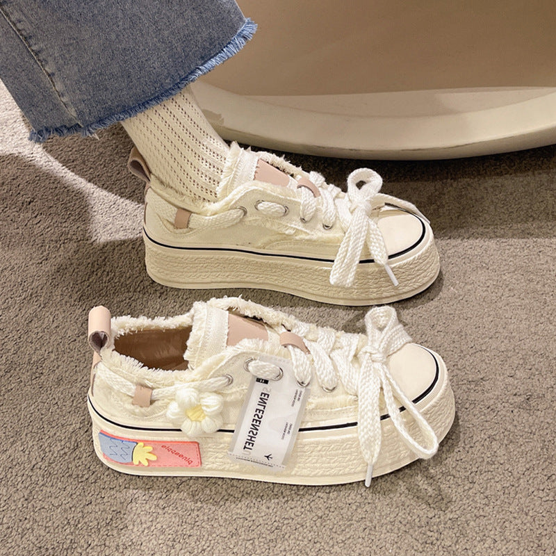 Thick-soled Canvas Shoes Women