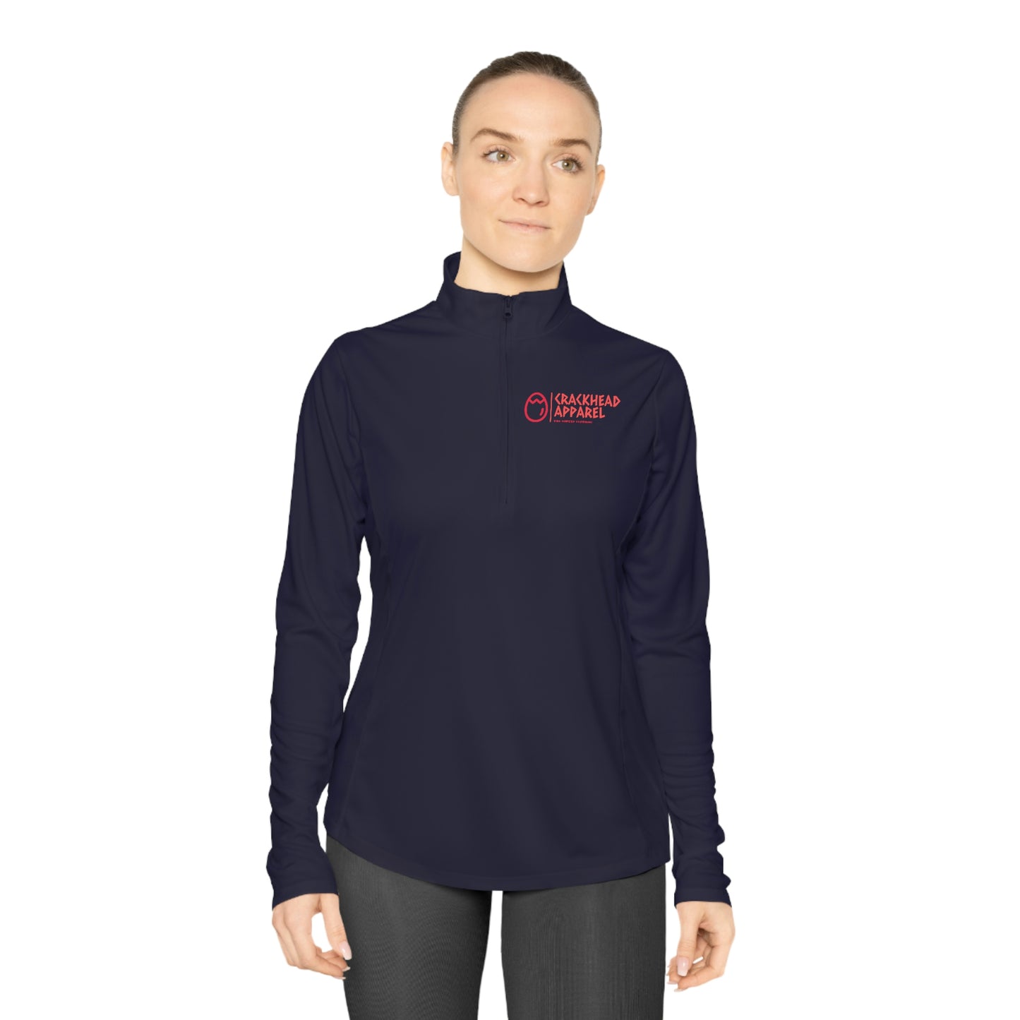 Ladies Crackhead Apparel Quarter-Zip Pullover - Crackhead Apparel