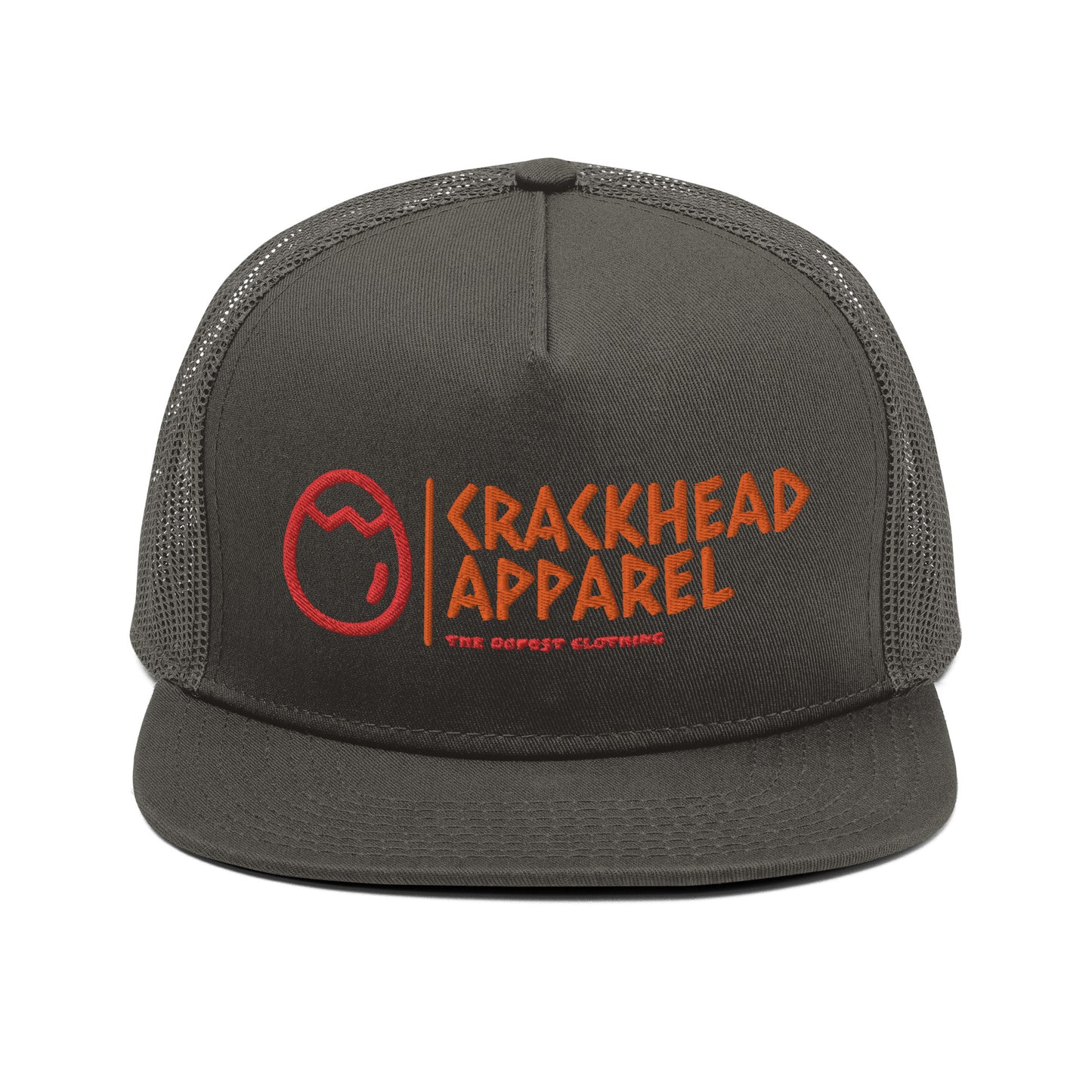 Dopest, Fire, Hot, Fresh, Coolest Embroidered Crackhead Apparel Mesh Back Snapback - Crackhead Apparel