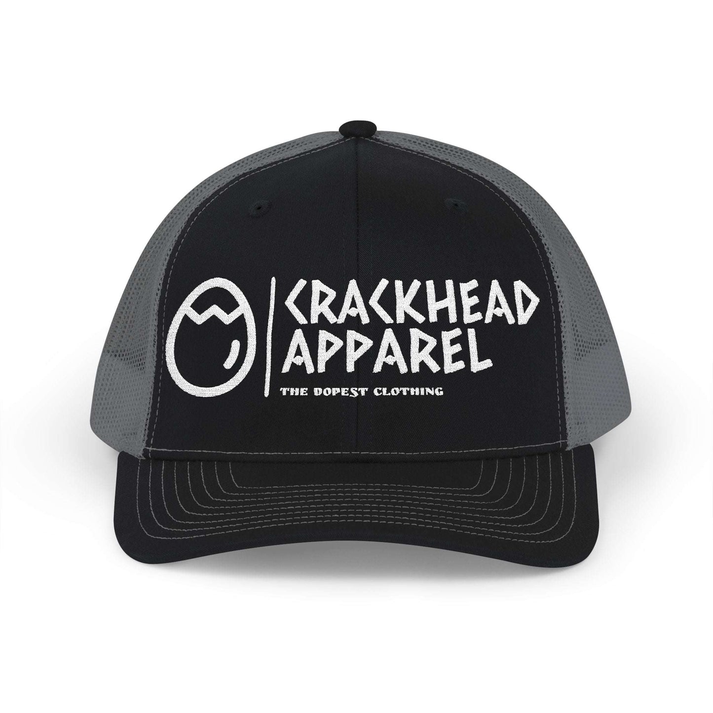 Crackhead Apparel Snapback Trucker Cap - Trendy Embroidered Hat