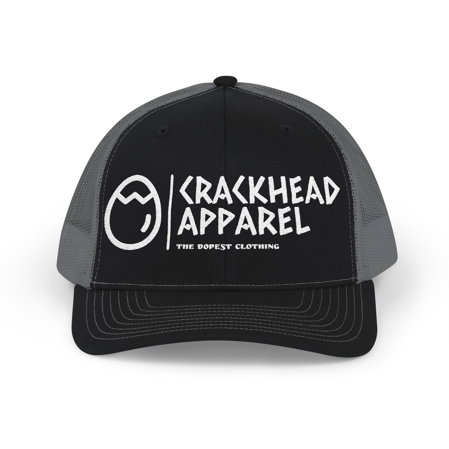 Crackhead Apparel Snapback Trucker Cap - Trendy Embroidered Hat