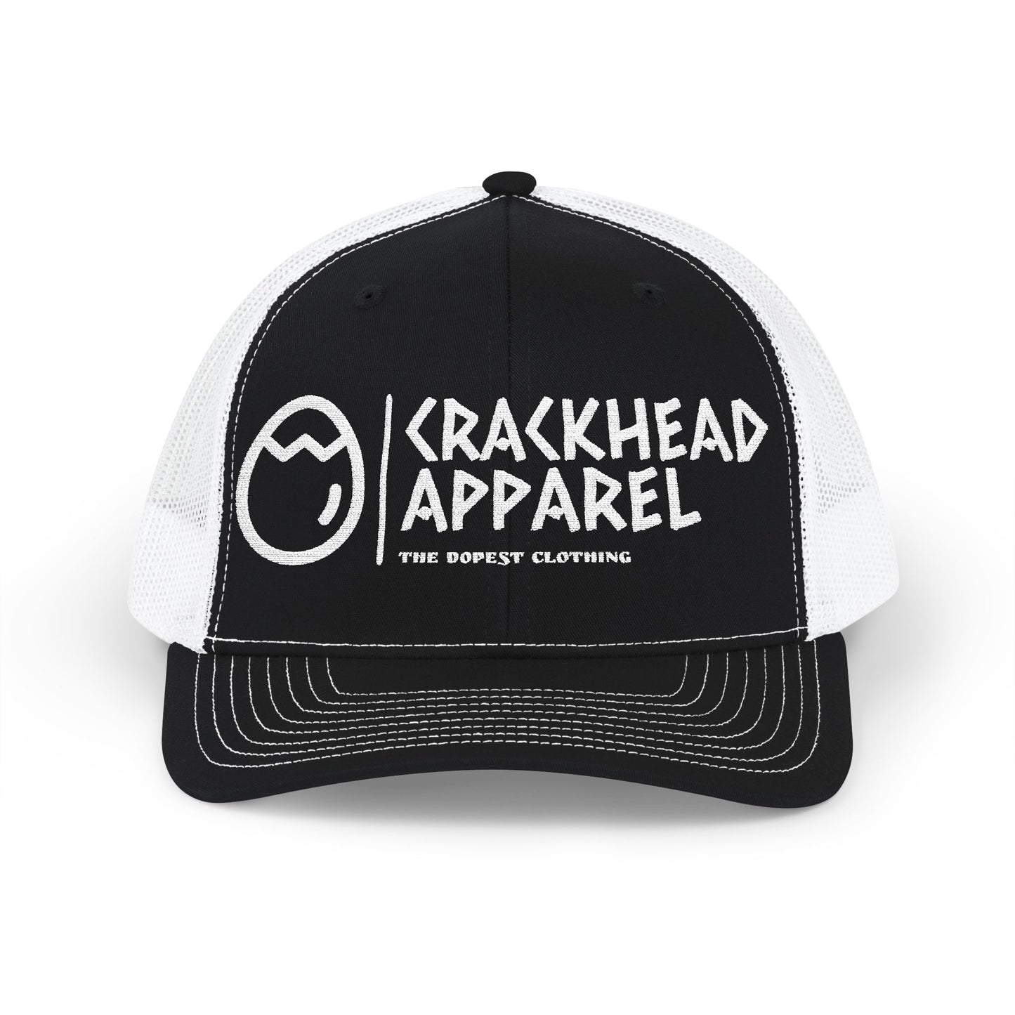 Crackhead Apparel Snapback Trucker Cap - Trendy Embroidered Hat