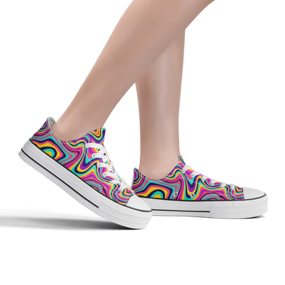 Women's Groovy Low Top Canvas Shoes