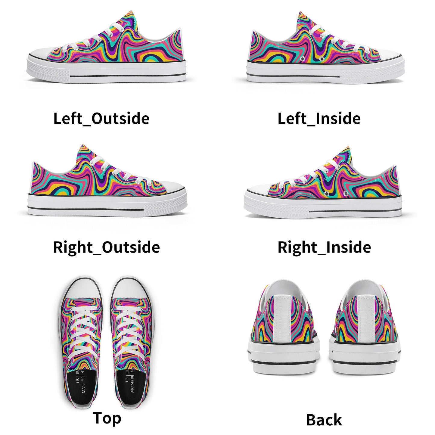 Women's Groovy Low Top Canvas Shoes