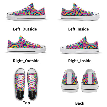 Women's Groovy Low Top Canvas Shoes