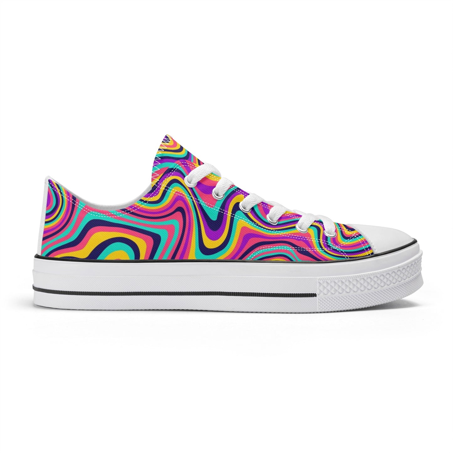 Women's Groovy Low Top Canvas Shoes