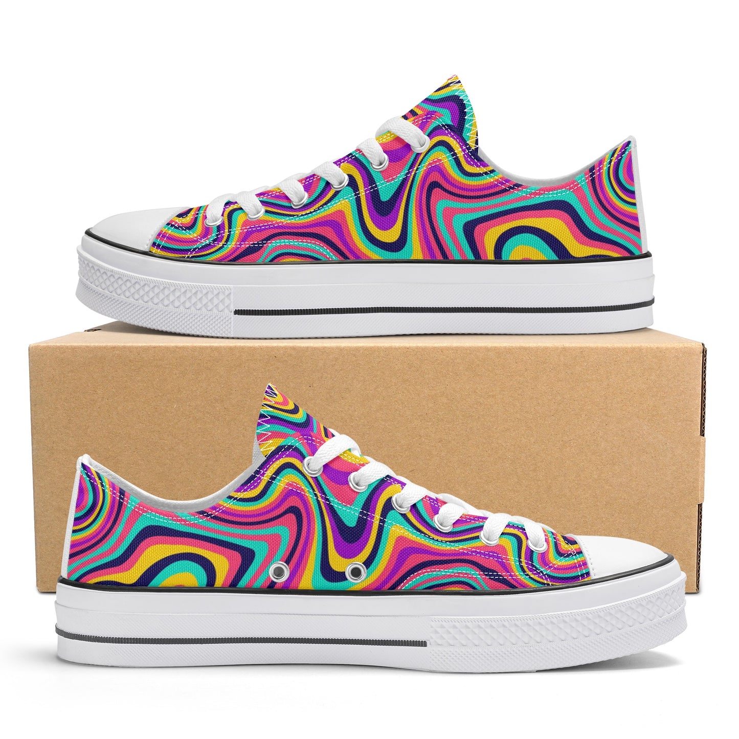 Women's Groovy Low Top Canvas Shoes