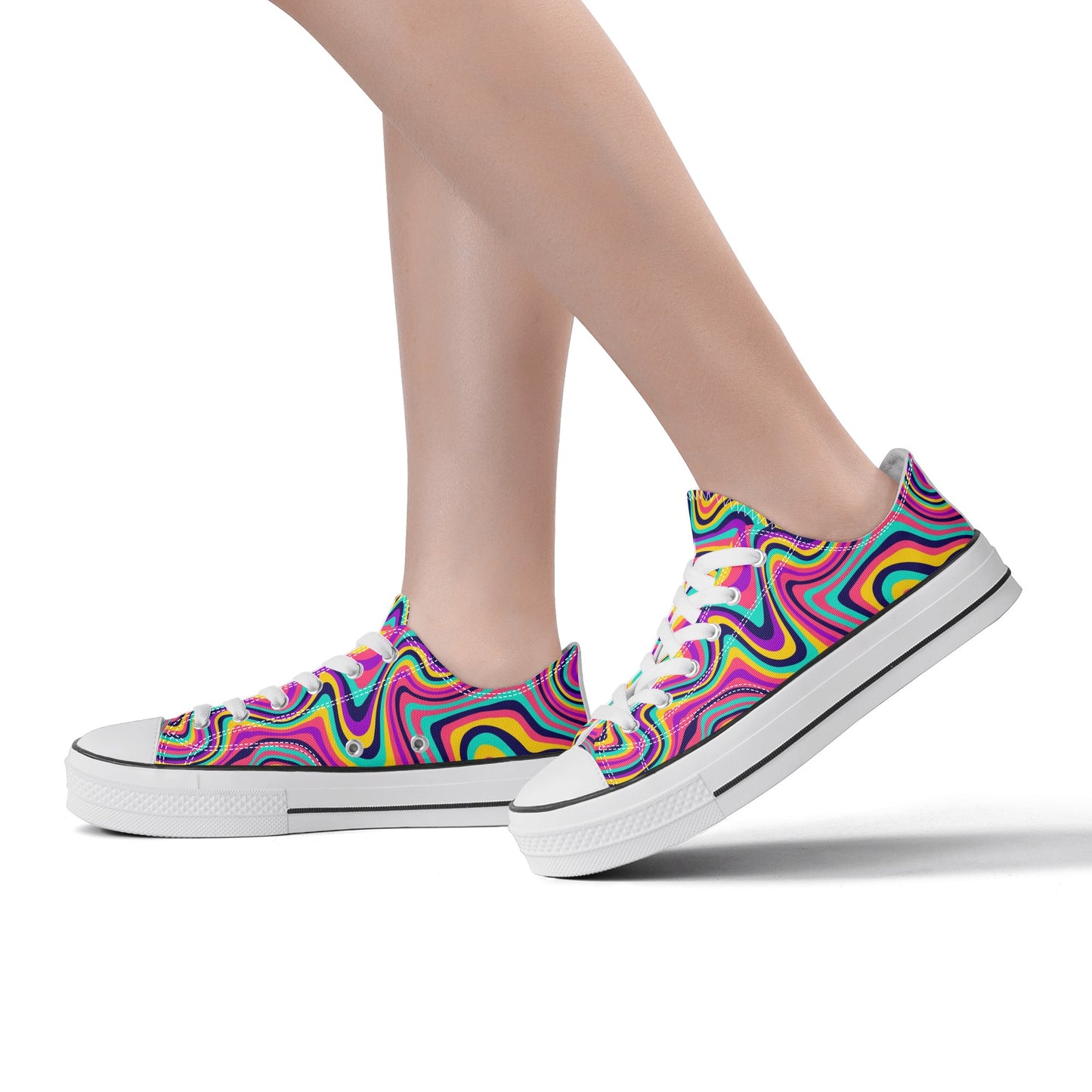 Women's Groovy Low Top Canvas Shoes