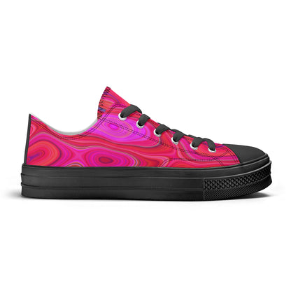 Women's Pink Groovy Low Top Canvas Shoes