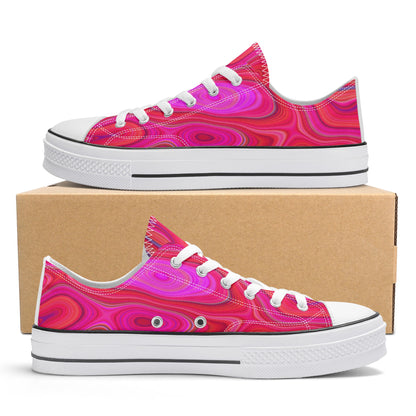 Women's Pink Groovy Low Top Canvas Shoes