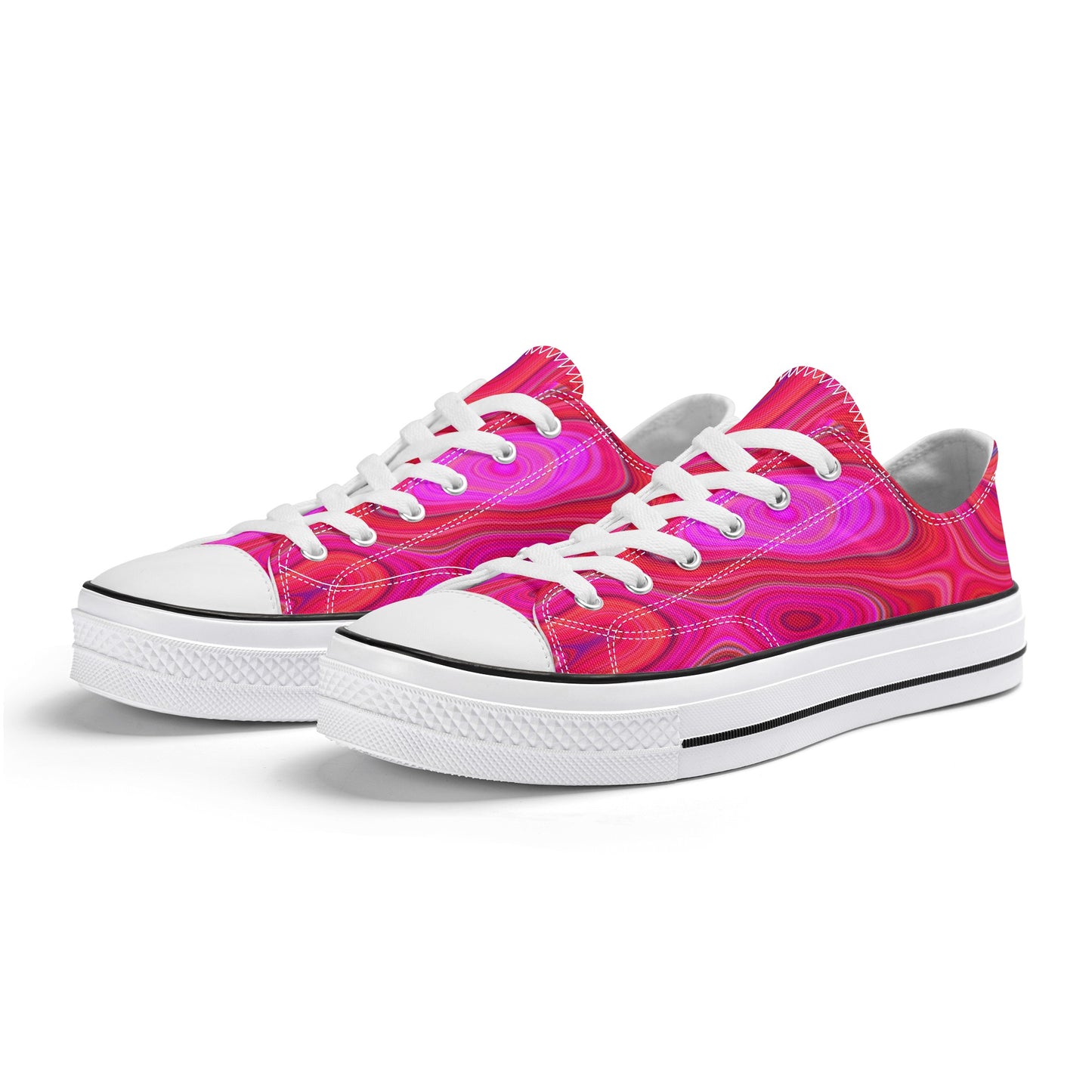 Women's Pink Groovy Low Top Canvas Shoes