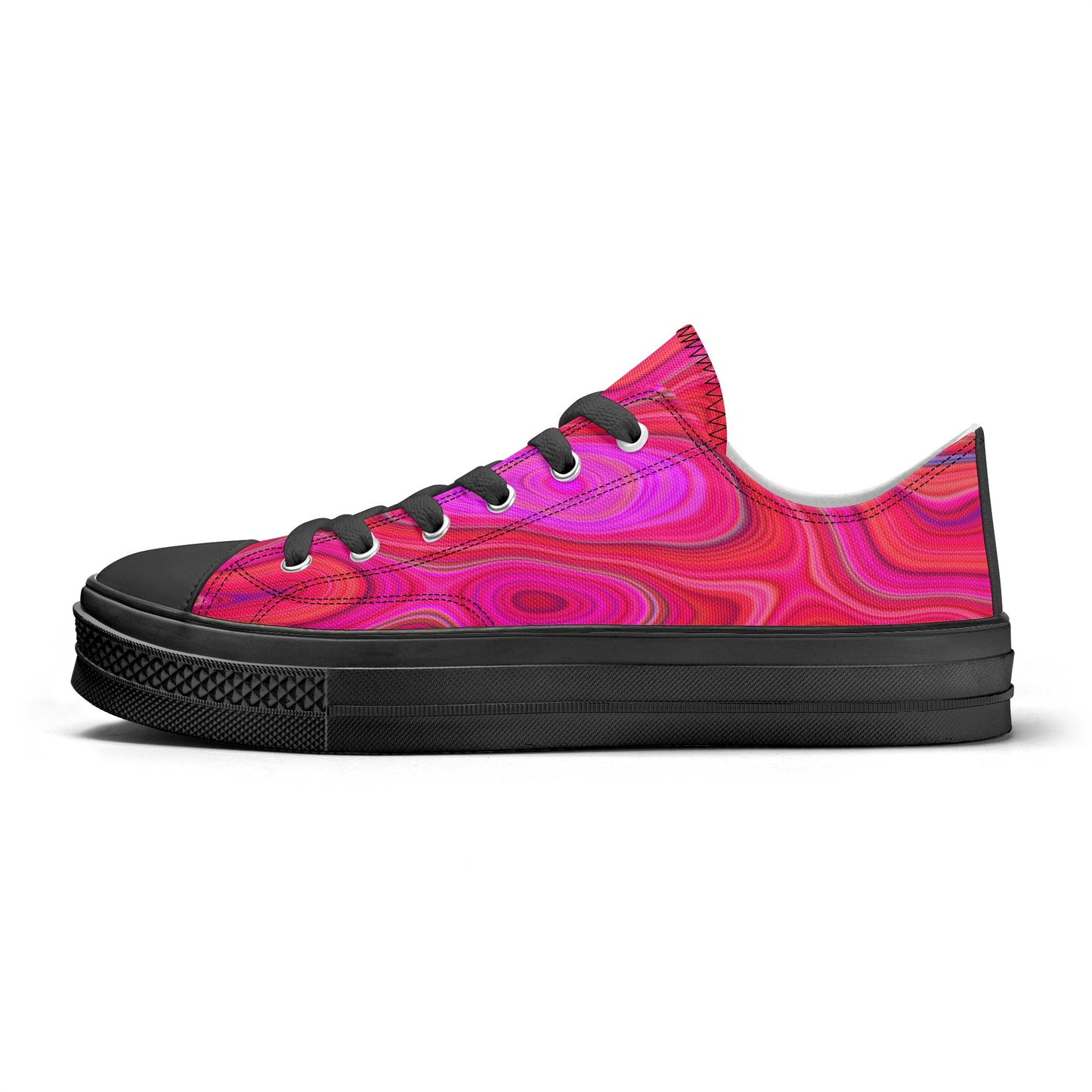 Women's Pink Groovy Low Top Canvas Shoes