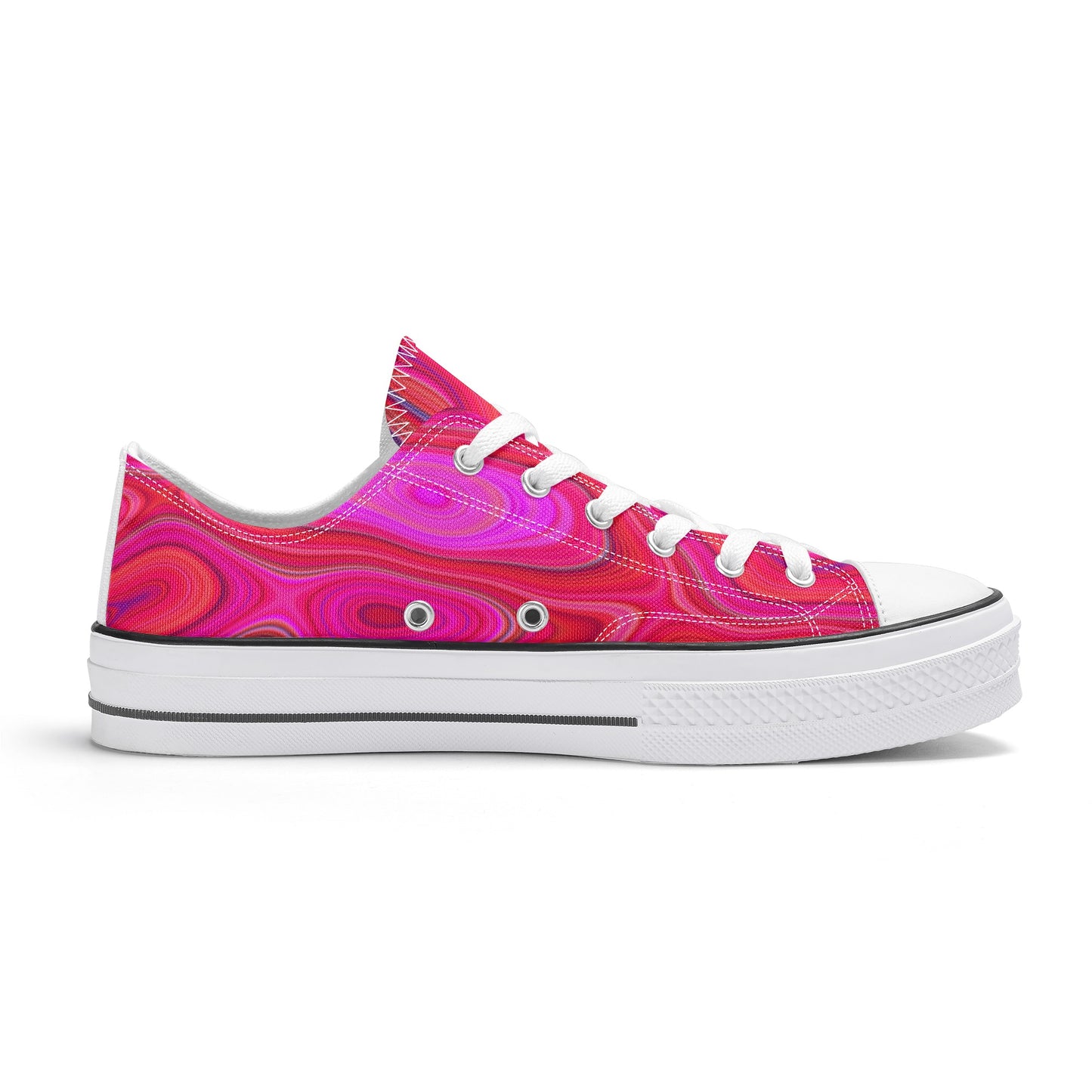Women's Pink Groovy Low Top Canvas Shoes