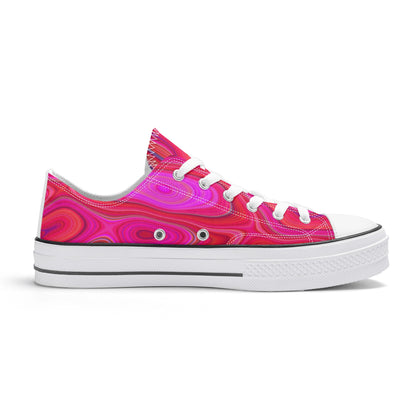 Women's Pink Groovy Low Top Canvas Shoes