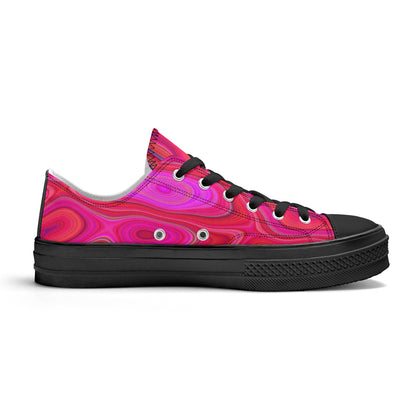 Women's Pink Groovy Low Top Canvas Shoes