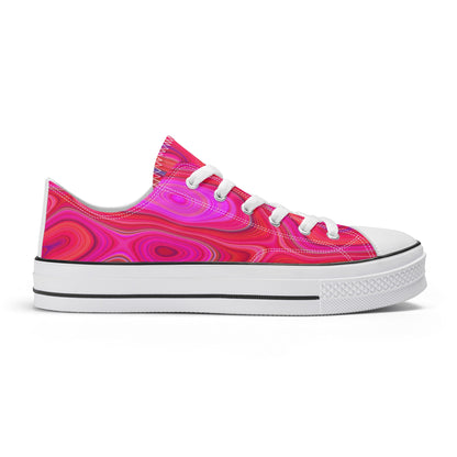 Women's Pink Groovy Low Top Canvas Shoes