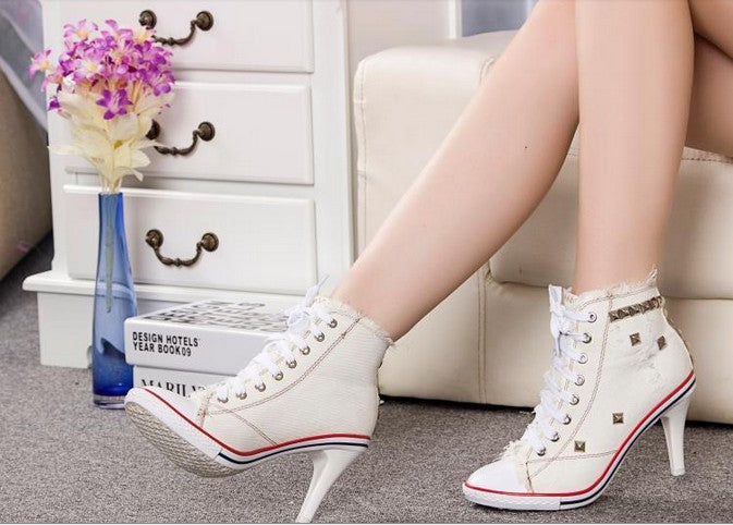 Denim High Heels