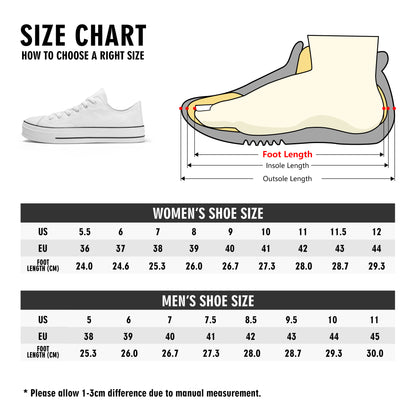 Women's Groovy Low Top Canvas Shoes
