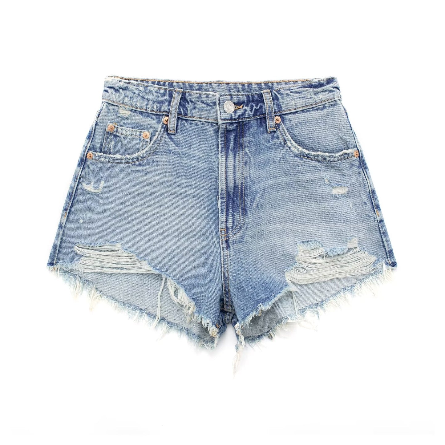 Casual Arc Edge High Waist Shorts