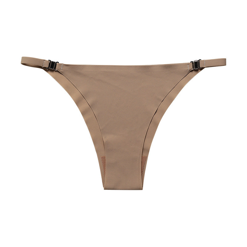 Exquisite Metal Buckle Silk Underwear