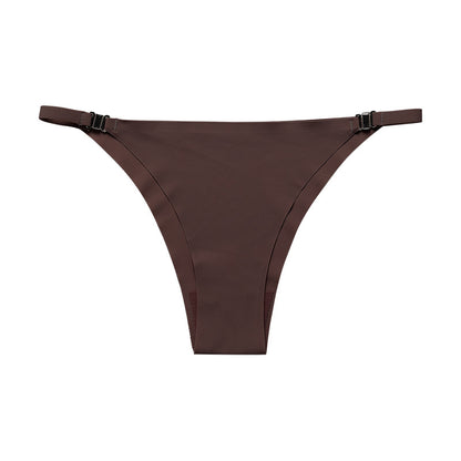 Exquisite Metal Buckle Silk Underwear