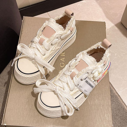 Thick-soled Canvas Shoes Women