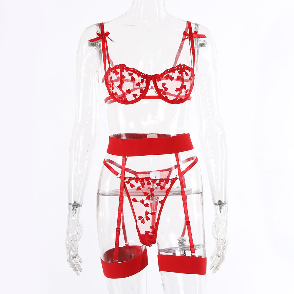 Lace Sexy Lingerie Three-piece Set