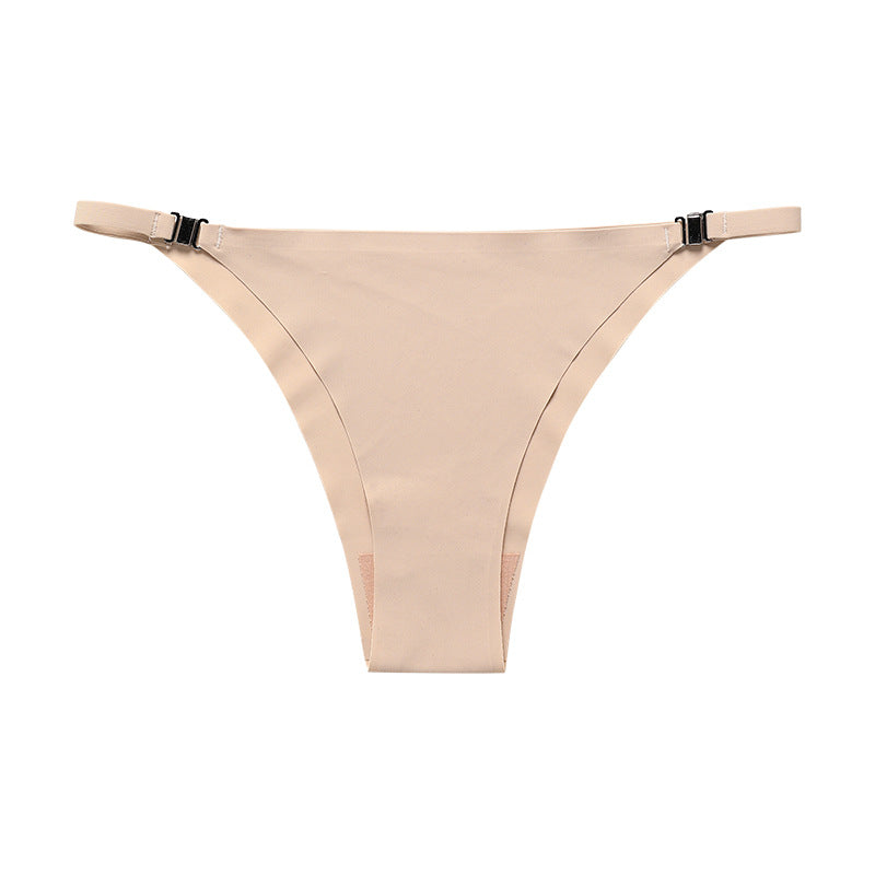 Exquisite Metal Buckle Silk Underwear