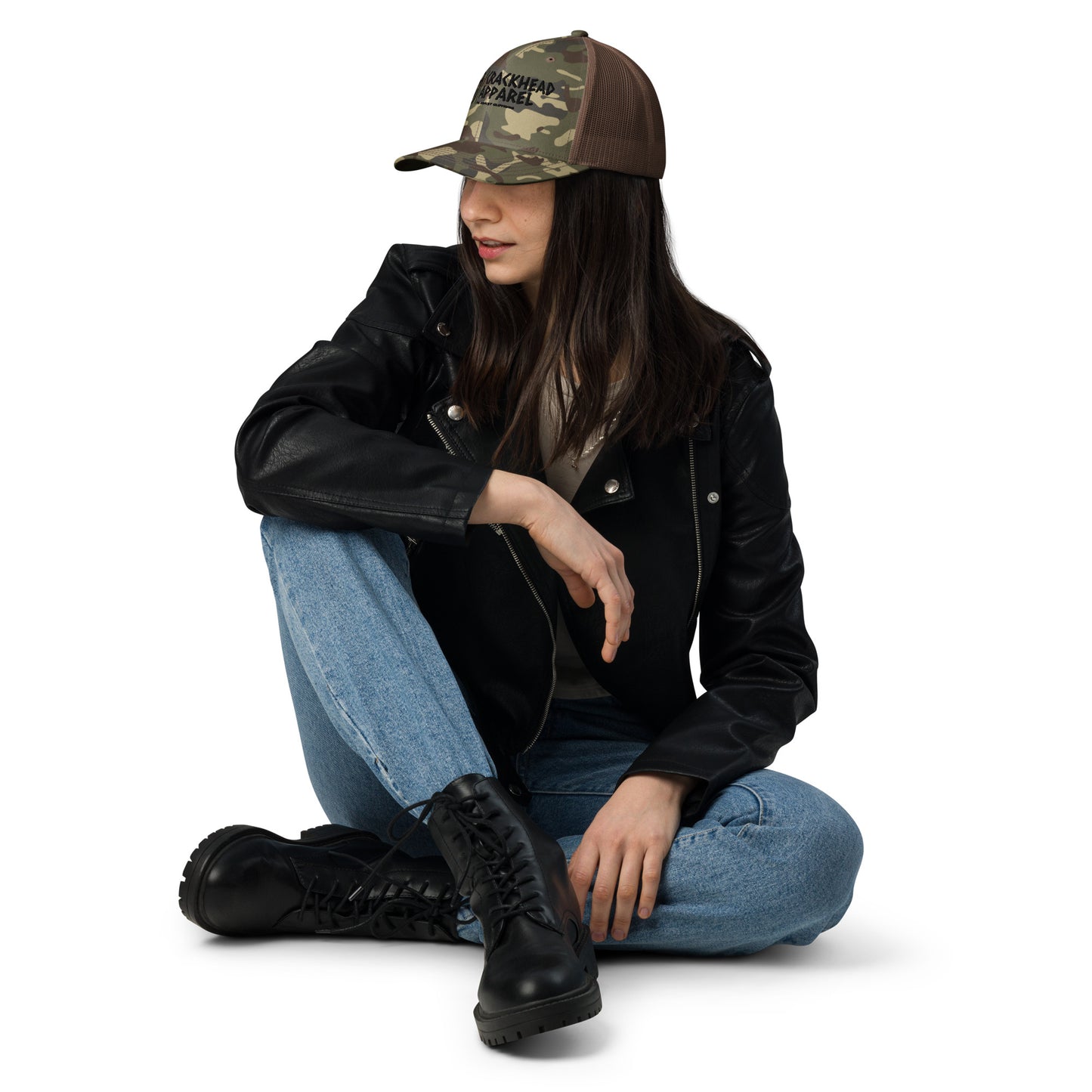 Camouflage Crackhead trucker hat