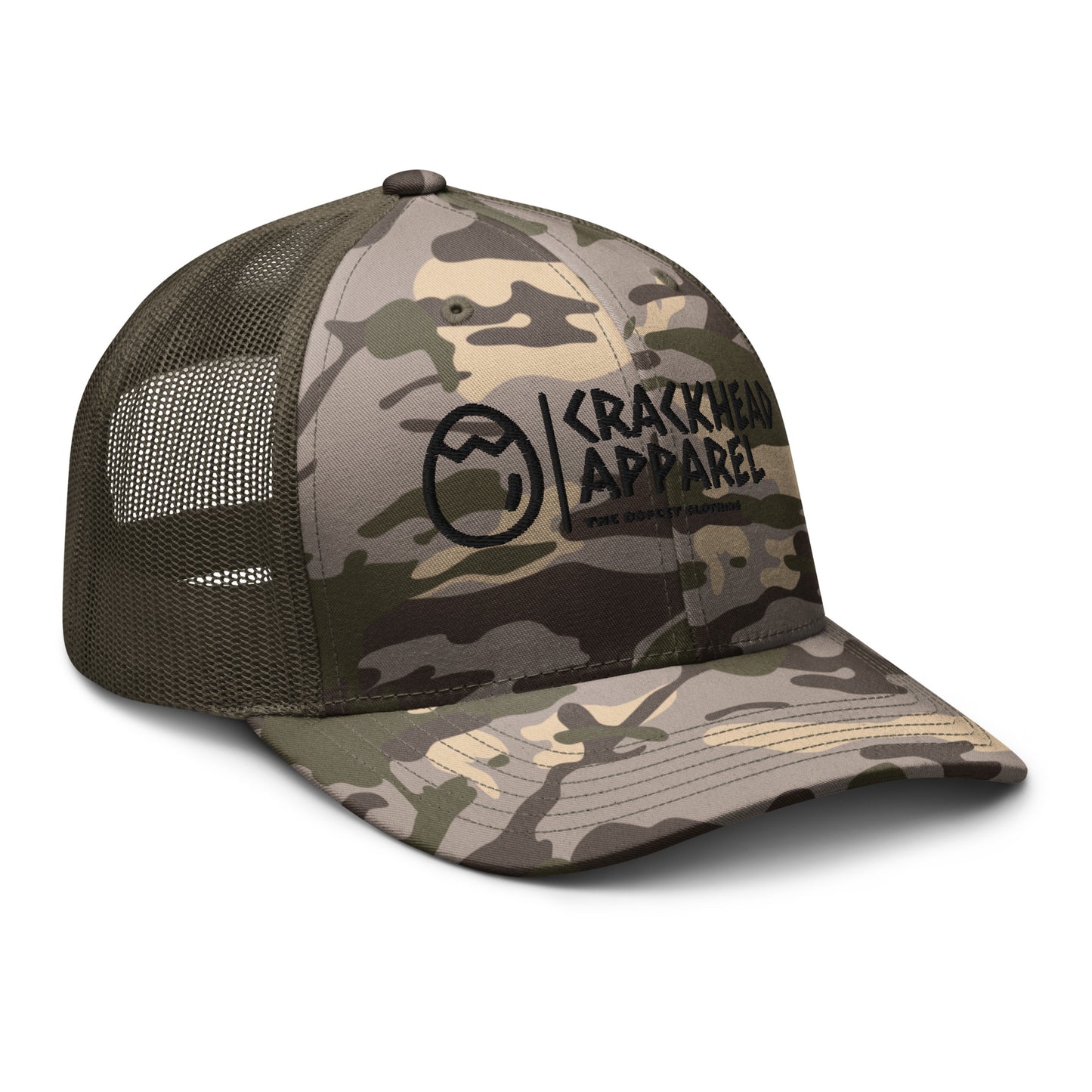 Camouflage Crackhead trucker hat