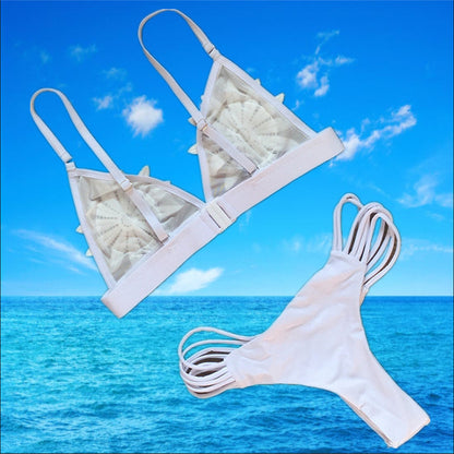 Multi-rope Triangle Split Swimsuit Sexy Bikini Swimsuit