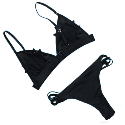 Multi-rope Triangle Split Swimsuit Sexy Bikini Swimsuit