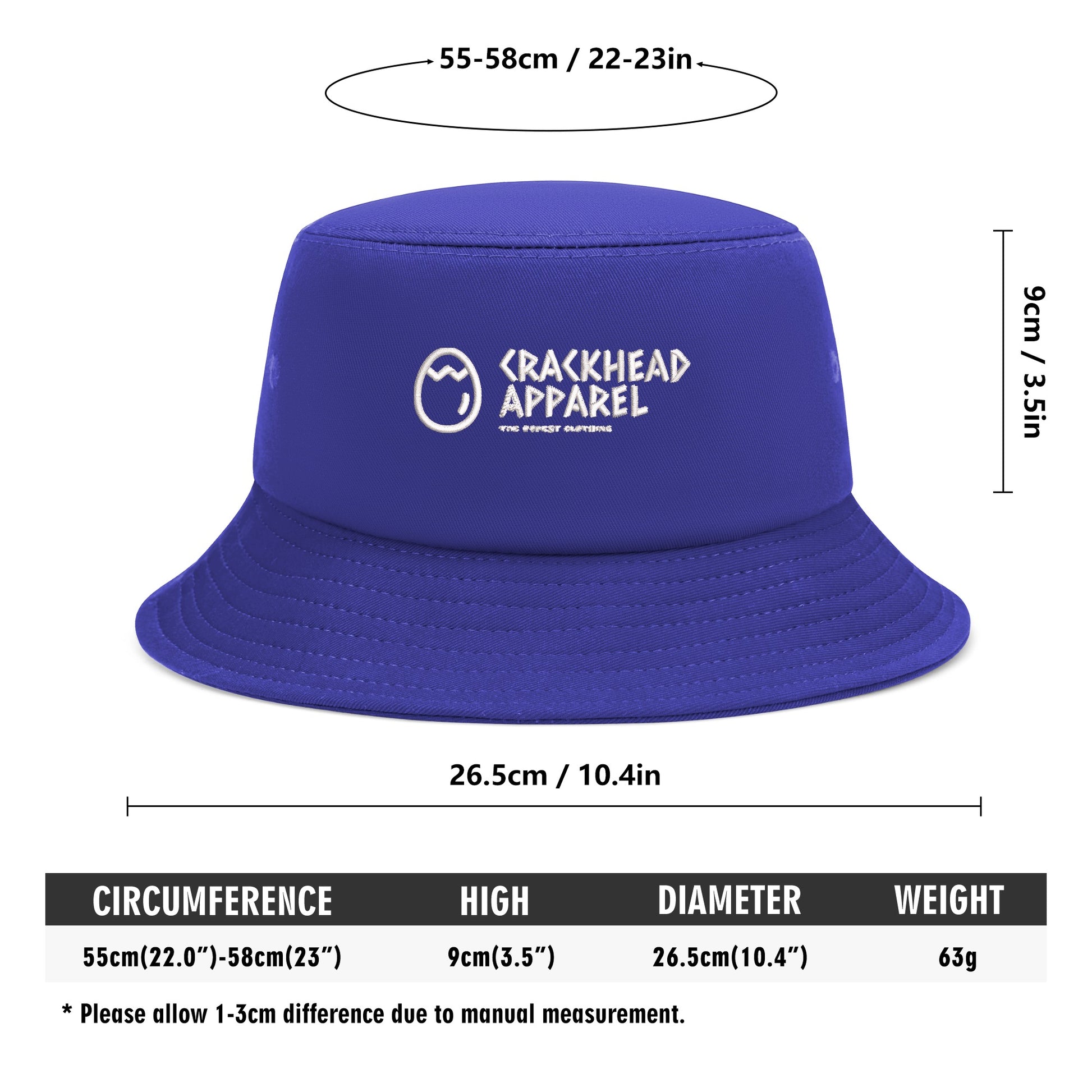 Embroidered Crackhead Apparel Bucket Hats - Crackhead Apparel