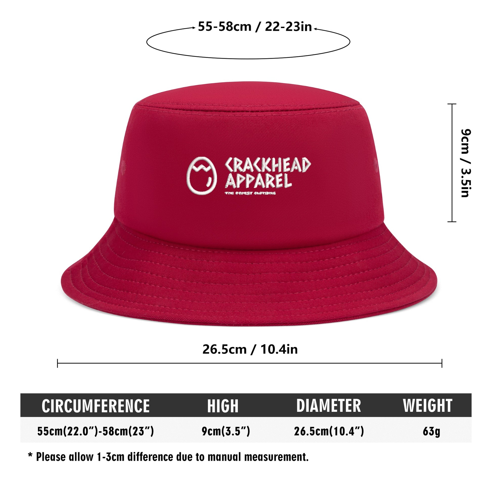 Embroidered Crackhead Apparel Bucket Hats - Crackhead Apparel