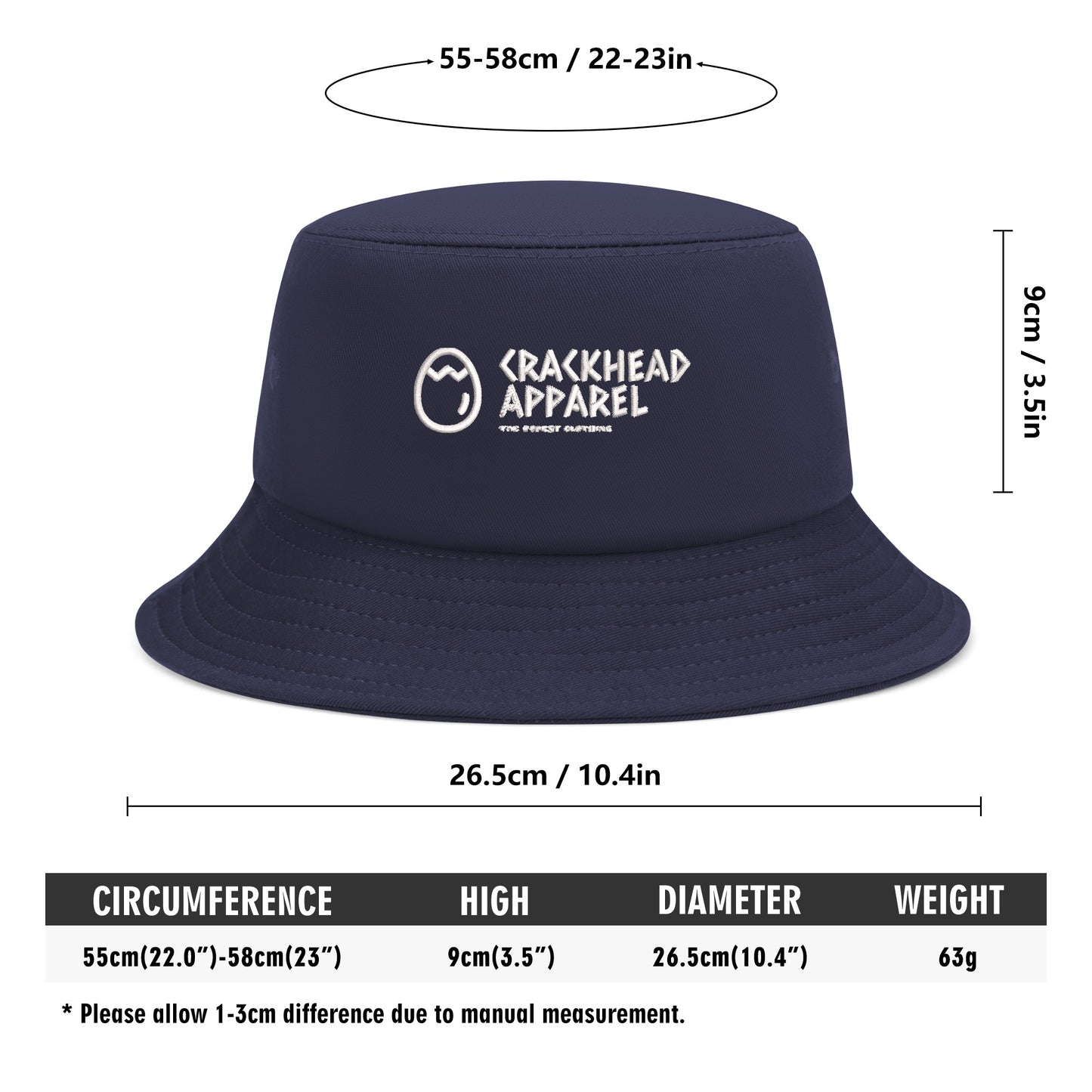 Embroidered Crackhead Apparel Bucket Hats - Crackhead Apparel