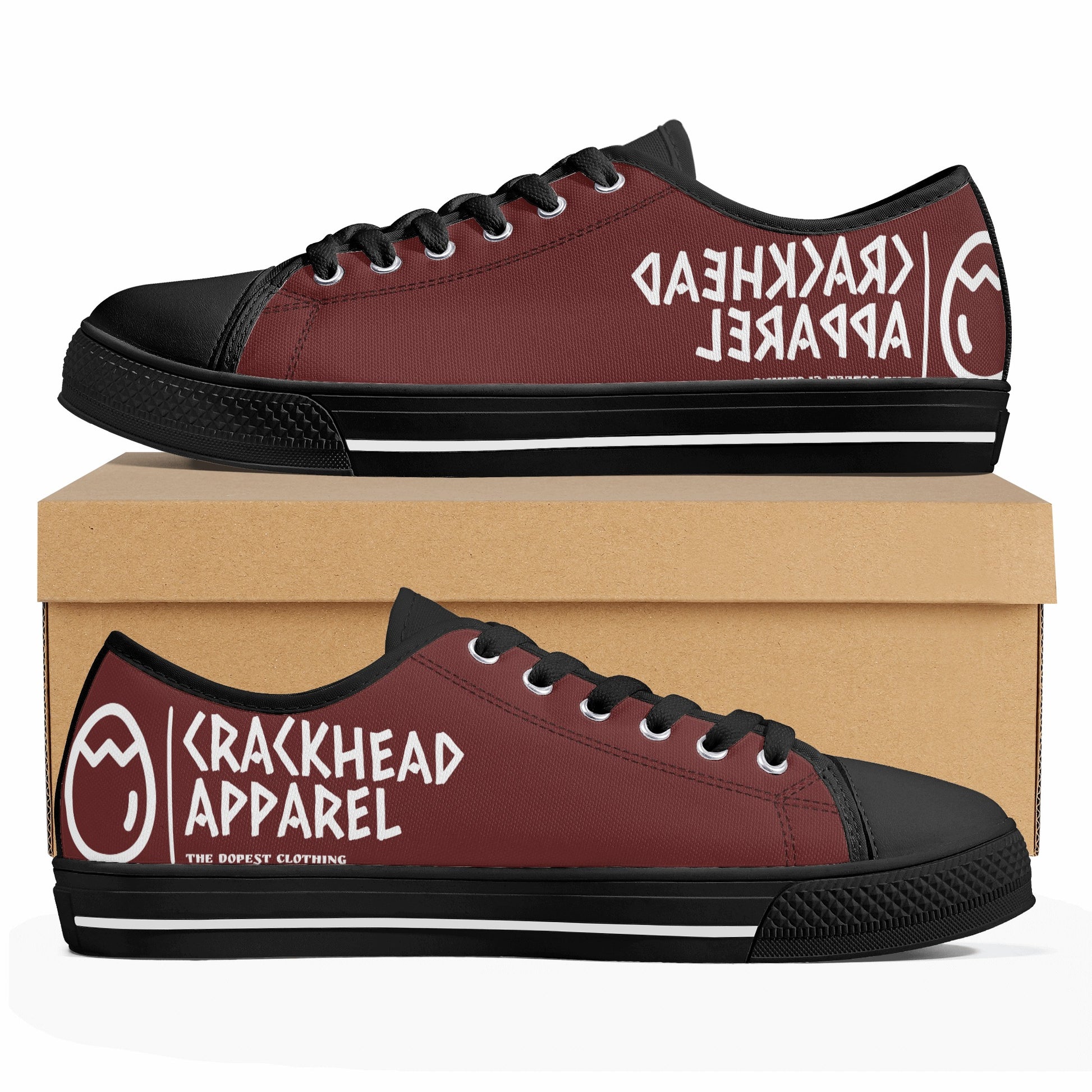 Women's Crackhead Apparel Low Top Canvas Shoes - Crackhead Apparel