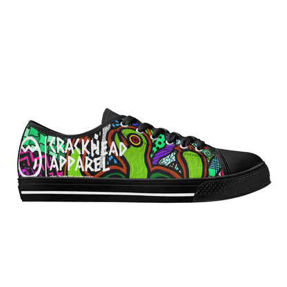 Women's Crackhead Turtle Low Top Canvas Shoes - Crackhead Apparel