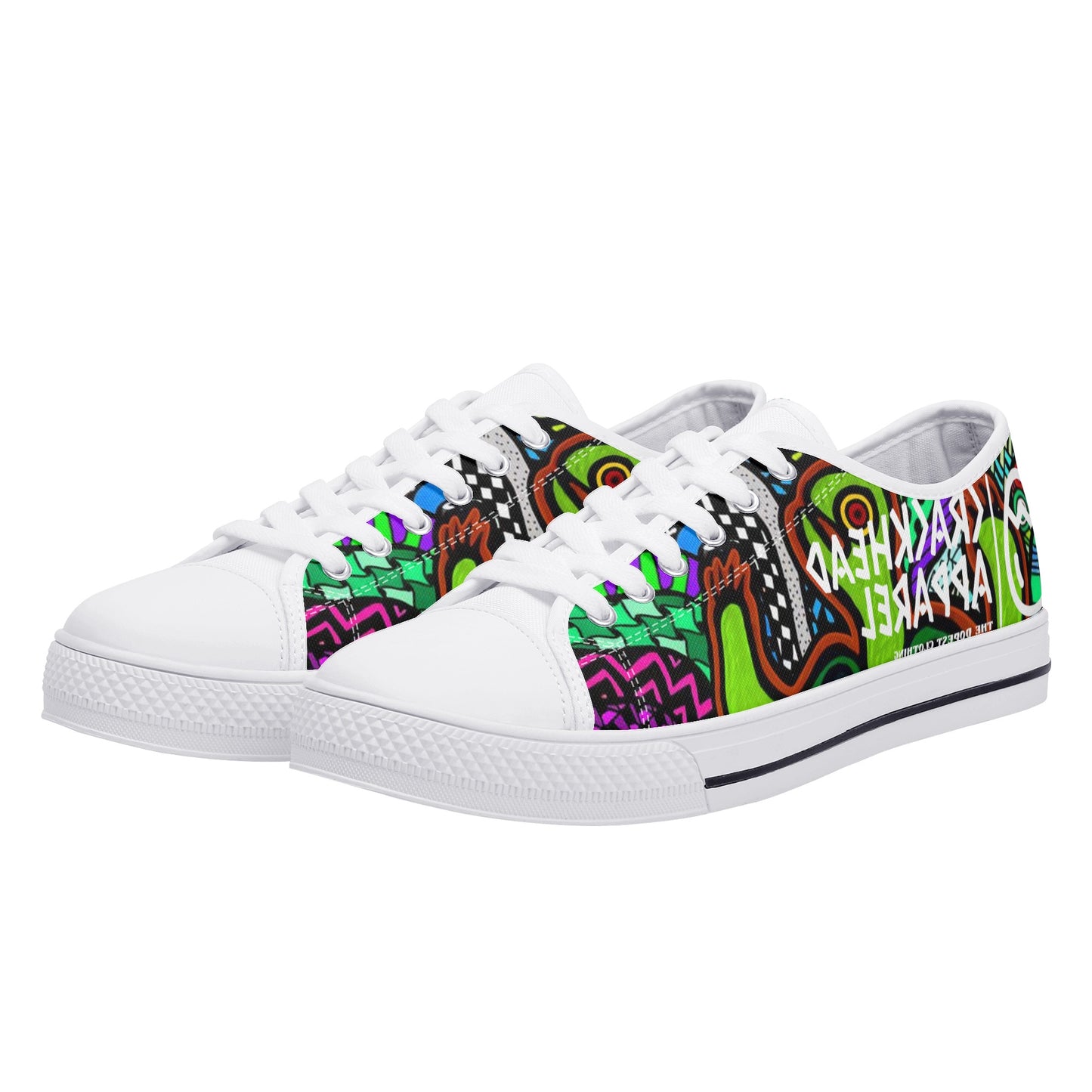 Women's Crackhead Turtle Low Top Canvas Shoes - Crackhead Apparel