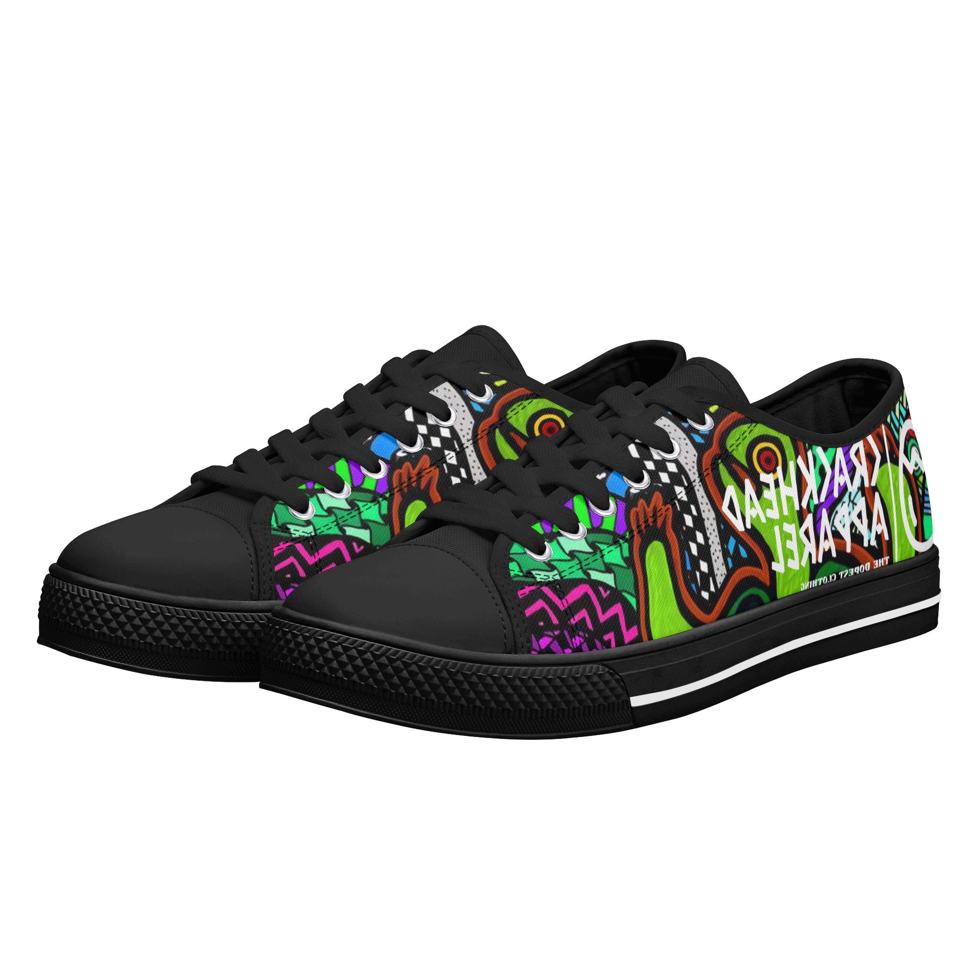 Women's Crackhead Turtle Low Top Canvas Shoes - Crackhead Apparel