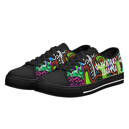 Women's Crackhead Turtle Low Top Canvas Shoes - Crackhead Apparel