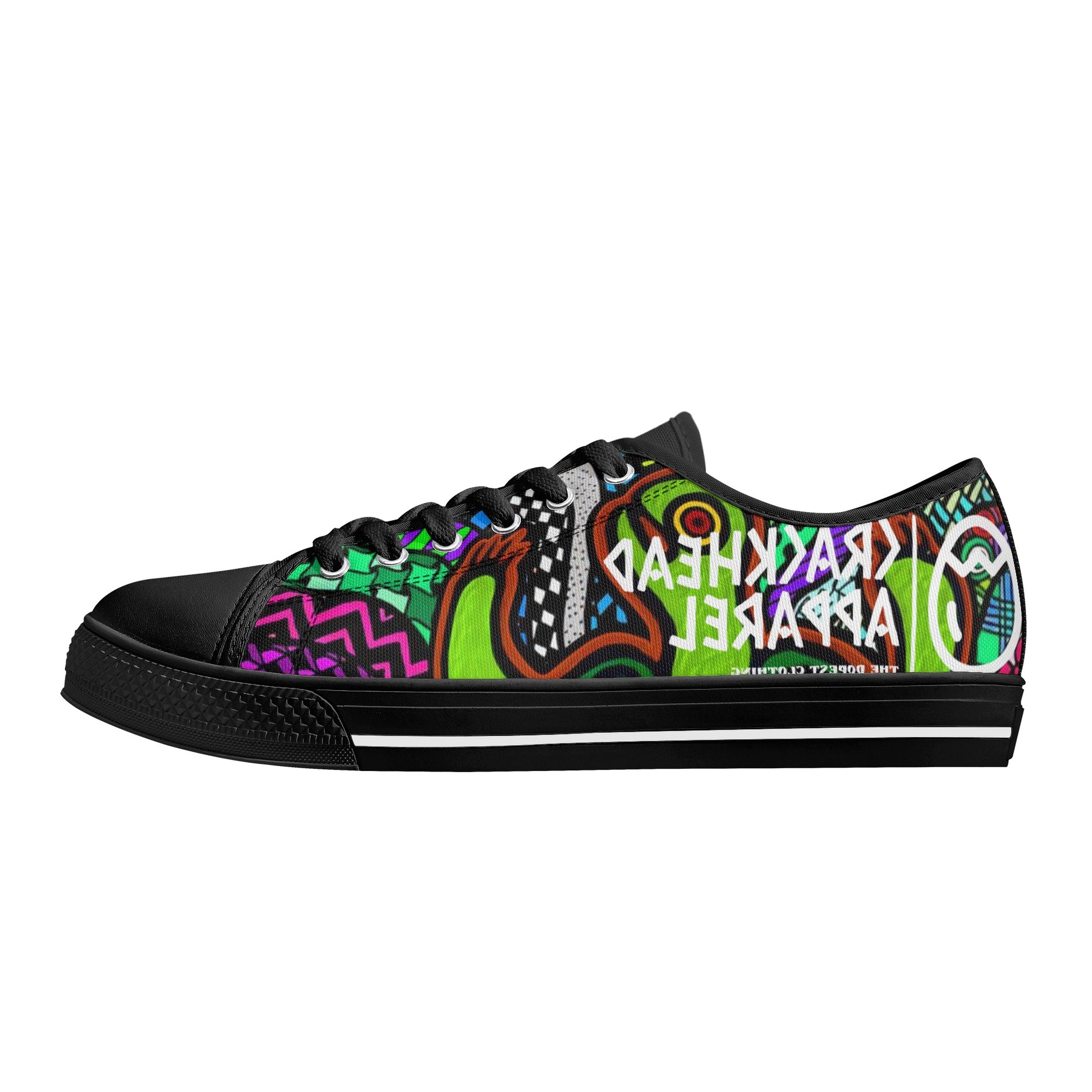 Women's Crackhead Turtle Low Top Canvas Shoes - Crackhead Apparel