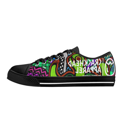 Women's Crackhead Turtle Low Top Canvas Shoes - Crackhead Apparel