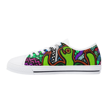 Women's Crackhead Turtle Low Top Canvas Shoes - Crackhead Apparel