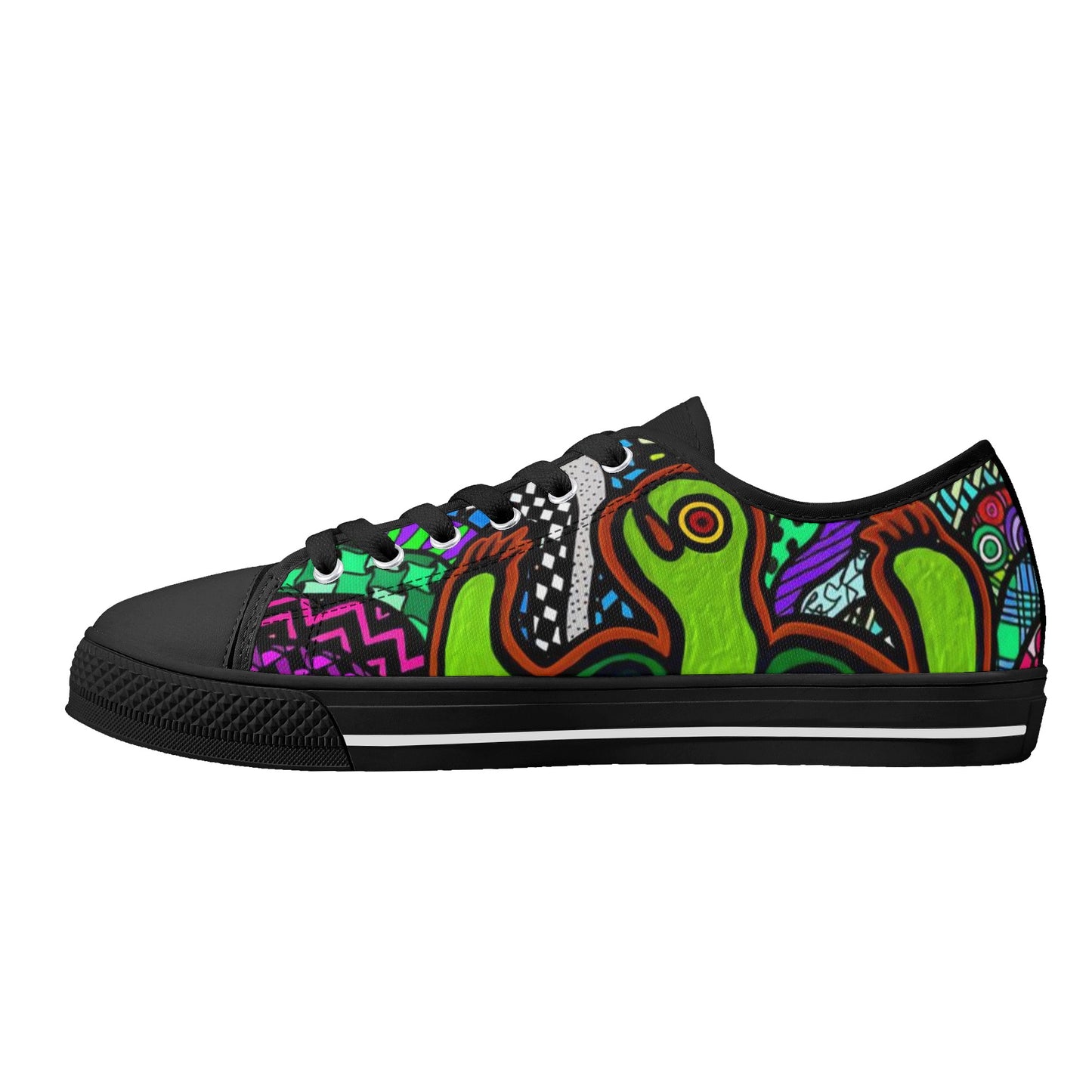 Women's Crackhead Turtle Low Top Canvas Shoes - Crackhead Apparel
